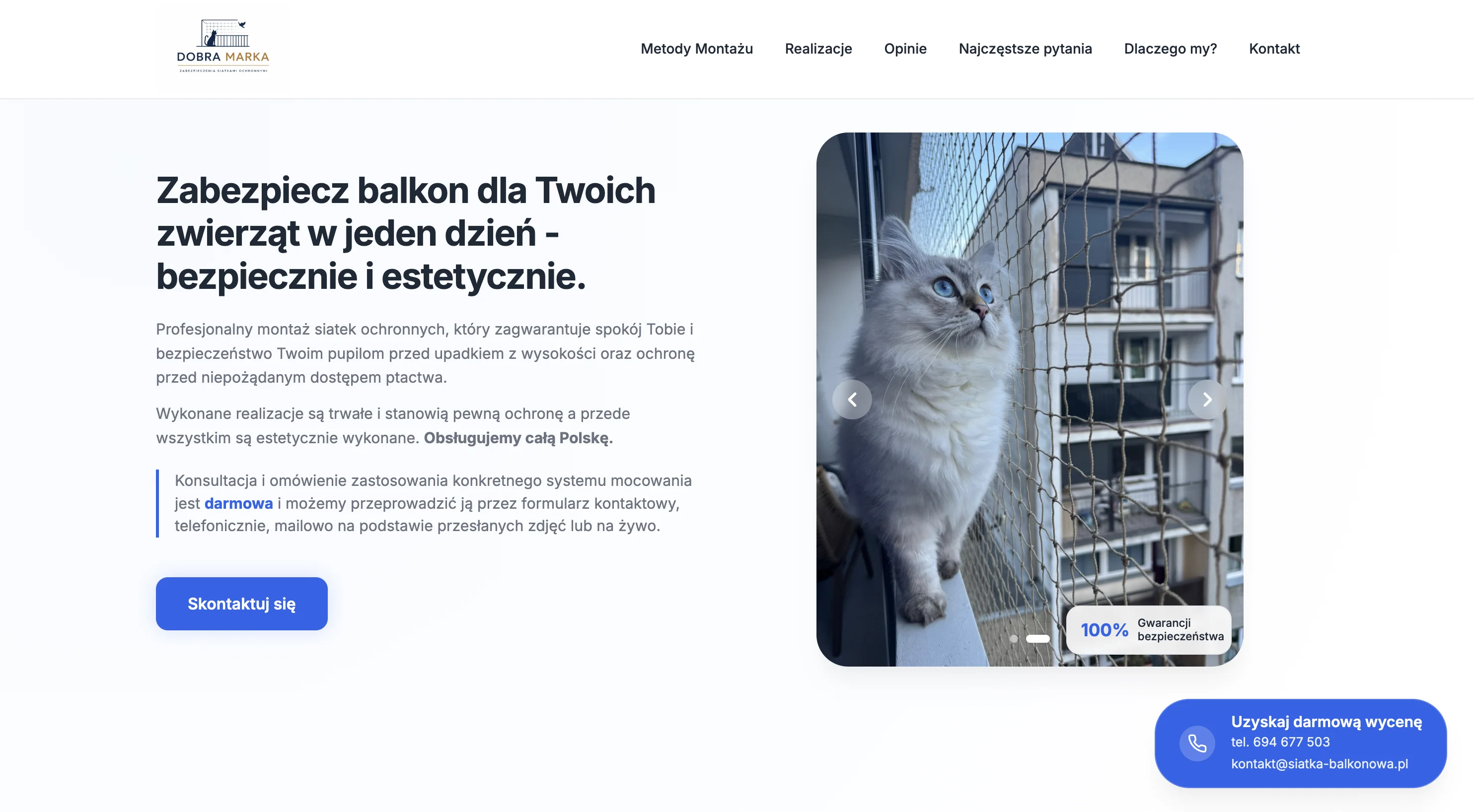 Strona internetowa / Aplikacja - Siatka-balkonowa - Dobra Marka